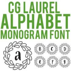 cg laurel alphabet monogram