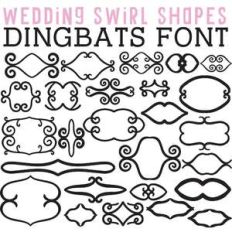 cg wedding swirl shapes dingbats