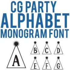 cg party alphabet monogram