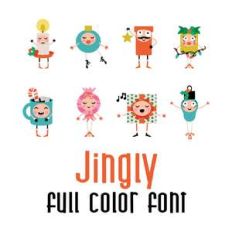 jingly full color font