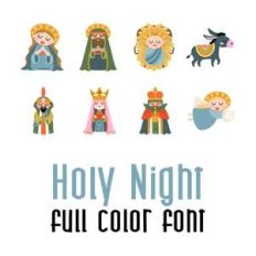 holy night full color font