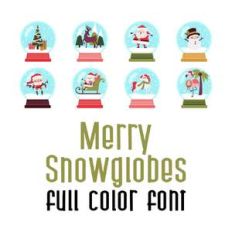 merry snowglobes full color font