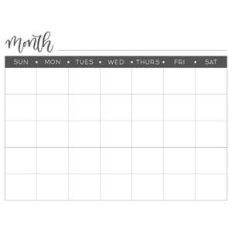 month calendar
