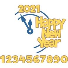 happy new year clock