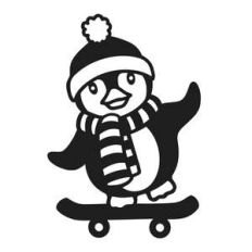 penguin skateboard