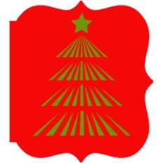 retro christmas tree card