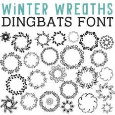 cg winter wreaths dingbats
