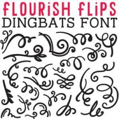 cg flourish flips dingbats