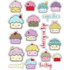 ml kawaii cupcakes stickers