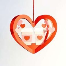 heart coffee cups mobile