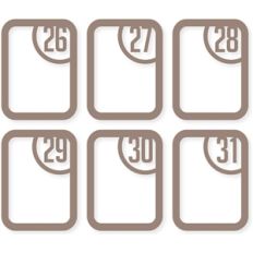 calendar number cards 26-31