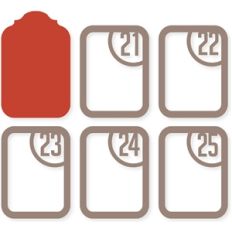 calendar number cards 21-25