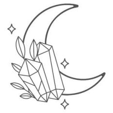 crystal and moon
