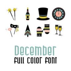 december full color font