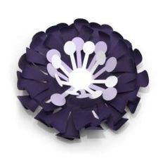 medium plummy finger-pressed 3d flower