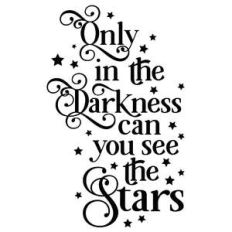 only in the darkness can you see the stars quote