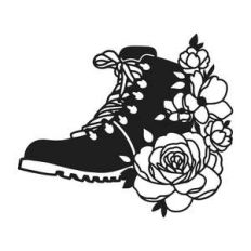 hiking boot flowers