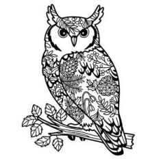 horned owl mandala