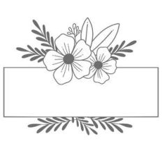 flower rectangle name frame