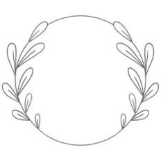 leafy wreath circle frame