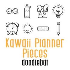 kawaii planner pieces