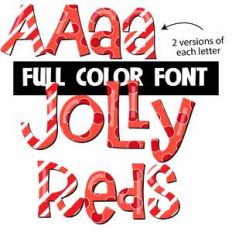 jolly reds color font
