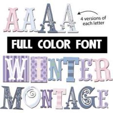 winter montage color font