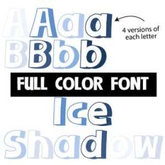 ice shadow color font