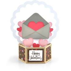 hexagon pop up card valentine envelope