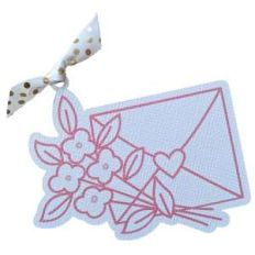 love letter floral gift tag