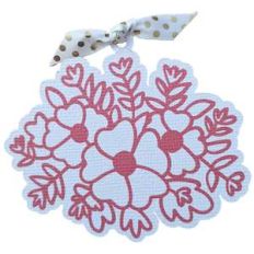 floral gift tag