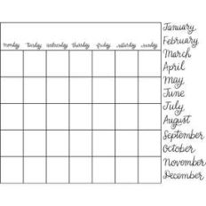 monthly calendar