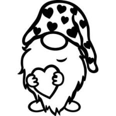 valentine's day gnome with heart