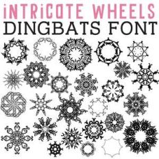 cg intricate wheels dingbats