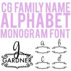 cg family name alphabet monogram