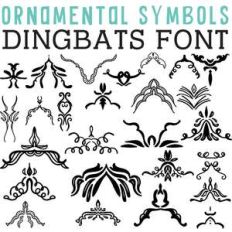 cg ornamental symbols dingbats