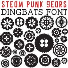 cg steampunk gears dingbats