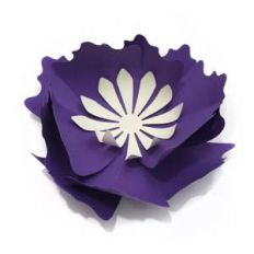 purple party medium 3d flower