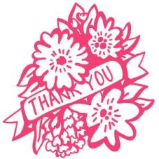 thank you flower banner