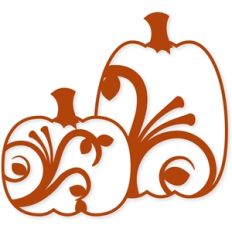 2 flourished pumpkins