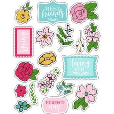 ml floral love stickers