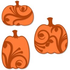 3 flourished pumpkins