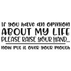 if you have an opinion about my life funny quote