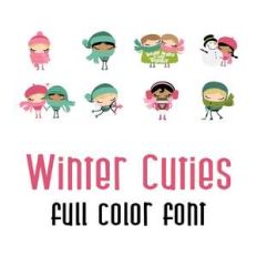 winter cuties full color font
