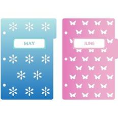mini 3-ring binder decorative may and june dividers