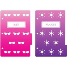 mini 3-ring binder decorative july and august dividers