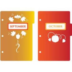 mini 3-ring binder decorative september and october dividers