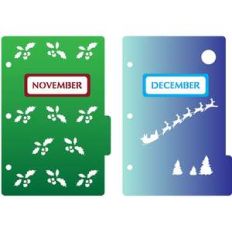 mini 3-ring binder decorative november and december dividers