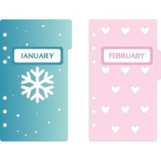 6-ring a6 binder january and february dividers