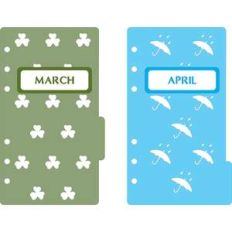 6-ring a6 binder march and april dividers